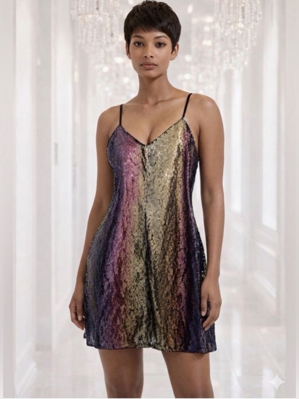 Wild Fable Multicolor Sequin A-Line dress  NWT.